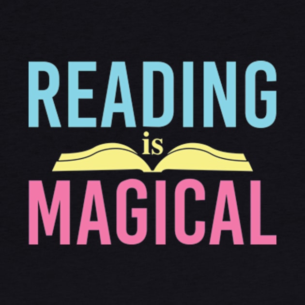 Reading is Magical Cute Reader Librarian Bookworm Gifts 2024 by sarcasmandadulting